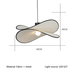 Alchiba Butterfly Fabric Petal Pendant Lamp