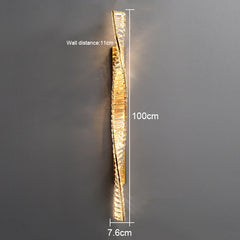 Adhafera Twisted Crystal Bar Wall Lamp