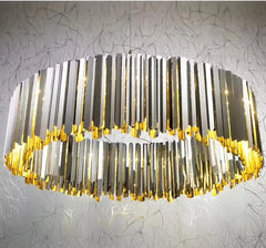 Mensae Ribbed Metal Chandelier
