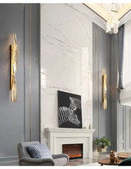 Adhafera Twisted Crystal Bar Wall Lamp