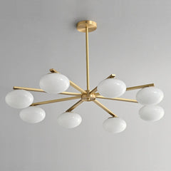 Tarf Oval Glass Disc Chandelier
