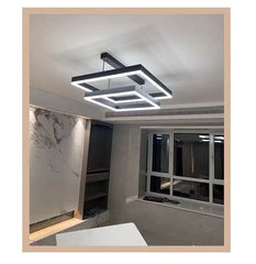 Schedar Layered Square Chandelier