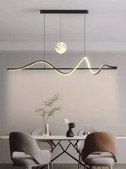 Albaldah Wave Bar Globe Pendant Lamp