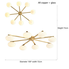 Tarf Oval Glass Disc Chandelier