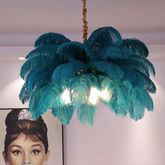 Aludra Layered Feather Chandelier