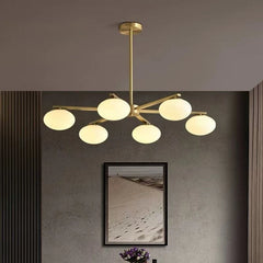 Tarf Oval Glass Disc Chandelier