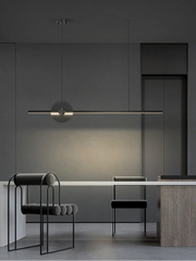 Kaus Ribbed Disc Bar Pendant Lamp