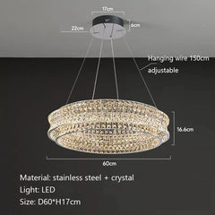 Alnair Crystal Halo Chandelier
