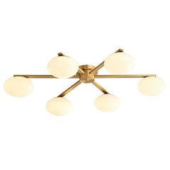 Tarf Oval Glass Disc Chandelier