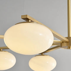 Tarf Oval Glass Disc Chandelier