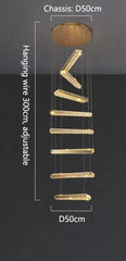Sadr Spiral Crystal Bar Chandelier