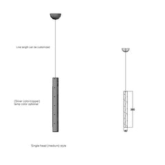 Castula Tube Cascade Chandelier