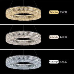 Alnair Prismatic Crystal Ring Chandelier