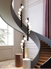 Girtab Globe Rod Staircase Chandelier