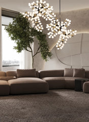 Merope Petal Disc Branch Chandelier