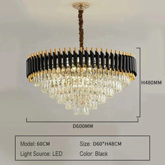 Mensae Spiked Tube Crystal Chandelier