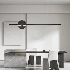 Kaus Ribbed Disc Bar Pendant Lamp