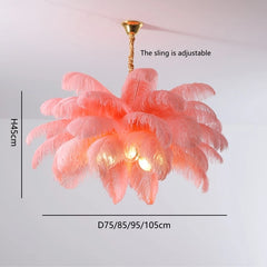 Aludra Layered Feather Chandelier
