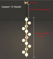 Hamal Globe Branch Pendant Lamp