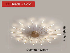 Brachium Starburst Rod Ceiling Light