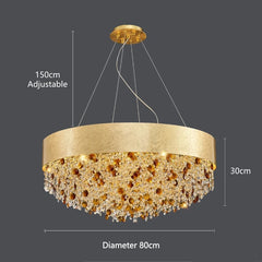 Alpherg Crystal Bead Band Chandelier