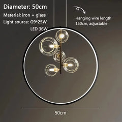 Mimosa Floating Bubble Ring Chandelier