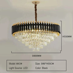 Mensae Spiked Tube Crystal Chandelier