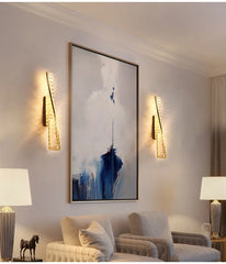 Adhafera Twisted Crystal Bar Wall Lamp