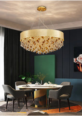 Alpherg Crystal Bead Band Chandelier