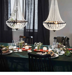 Okab Beaded Crystal Bell Chandelier