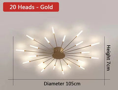 Brachium Starburst Rod Ceiling Light