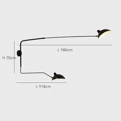 Ashlesha Duckbill Swing Arm Wall Lamp