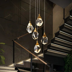 Acrux Faceted Crystal Cascade Chandelier