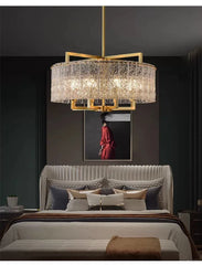 Ain Framed Textured Glass Chandelier