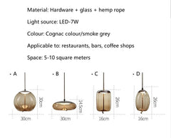 Propus Rope Glass Pendant Lamp