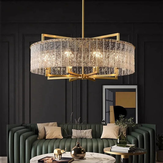Ain Framed Textured Glass Chandelier