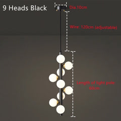 Hamal Globe Branch Pendant Lamp