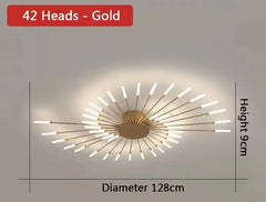 Brachium Starburst Rod Ceiling Light