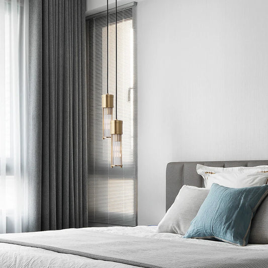 Piautos Ribbed Glass Capsule Pendant Lamp