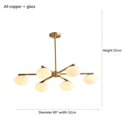 Tarf Oval Glass Disc Chandelier