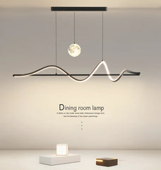 Albaldah Wave Bar Globe Pendant Lamp