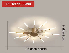 Brachium Starburst Rod Ceiling Light