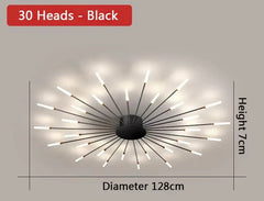Brachium Starburst Rod Ceiling Light