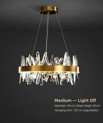 Nusakan Crossed Crystal Rod Chandelier