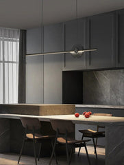 Kaus Ribbed Disc Bar Pendant Lamp