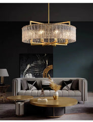 Ain Framed Textured Glass Chandelier