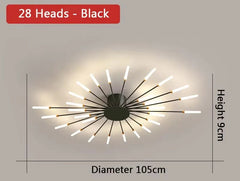 Brachium Starburst Rod Ceiling Light