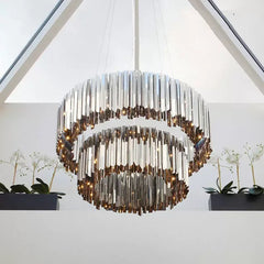 Mensae Ribbed Metal Chandelier