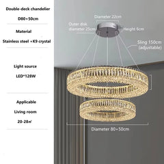 Alnair Prismatic Crystal Ring Chandelier