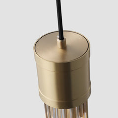 Piautos Ribbed Glass Capsule Pendant Lamp